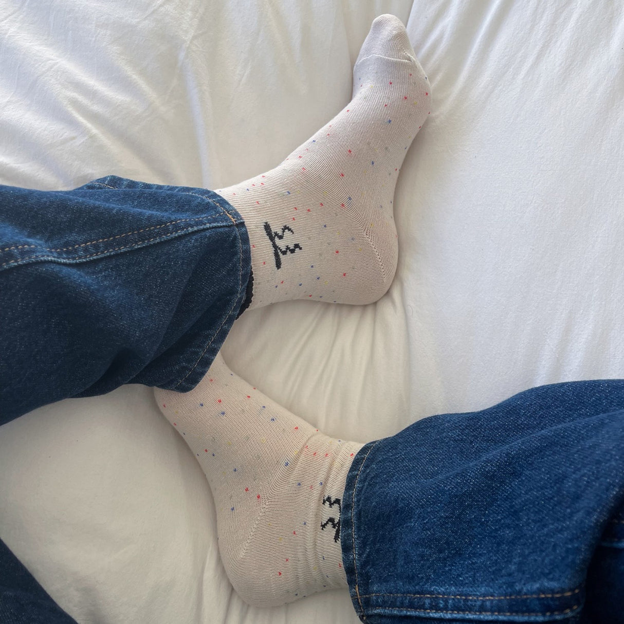 Bow's by Stær Strømper - Onesize - Sløjfer Råhvid/Sort