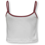 kids ONLY Bright White Ruby Wine Miami Vikka Rib Print Top