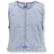 kids ONLY Light Blue Denim Butterfly Freja Butterfly Top Denim