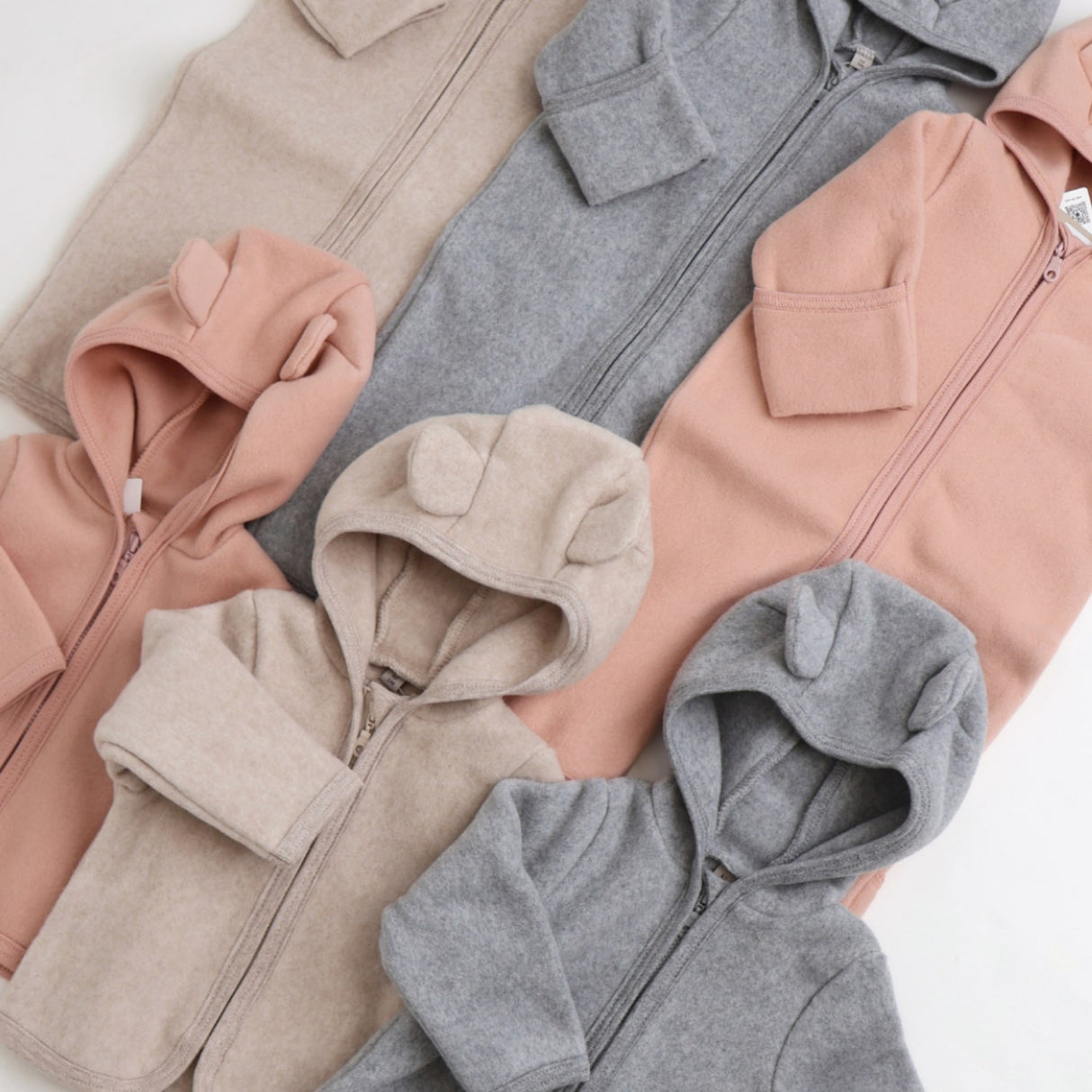 Huttelihut Camel Melange Jakke Ears Bomuld Fleece