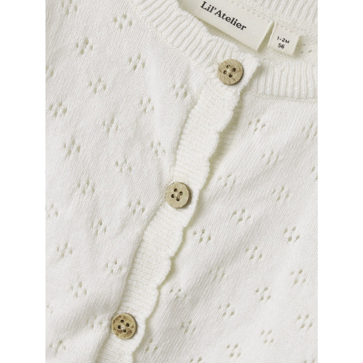 Lil'Atelier Coconut Milk Gliva Ivo Strik Cardigan