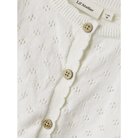 Lil'Atelier Coconut Milk Gliva Ivo Strik Cardigan