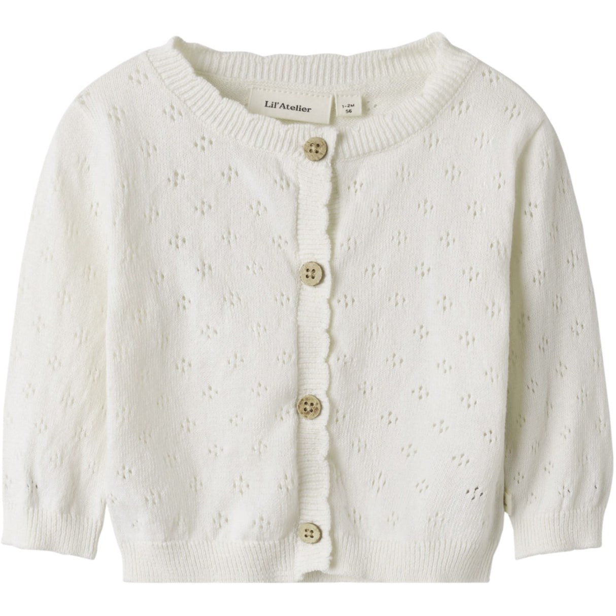 Lil'Atelier Coconut Milk Gliva Ivo Strik Cardigan