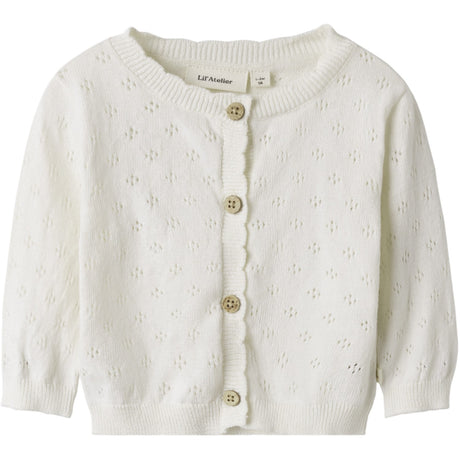 Lil'Atelier Coconut Milk Gliva Ivo Strik Cardigan