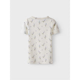 Lil'Atelier Coconut Milk Forget Me Not Gayo Sig Slim T-Shirt