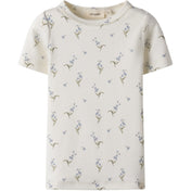 Lil'Atelier Coconut Milk Forget Me Not Gayo Sig Slim T-Shirt