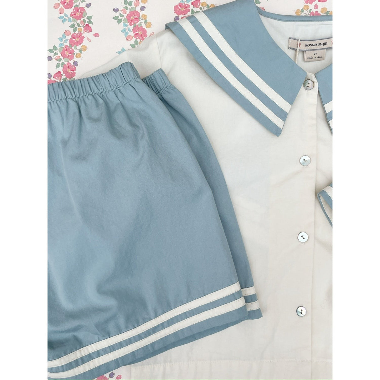 Konges Sløjd Ashley Blue Celebration Sailor Skjorte GOTS