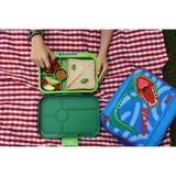 Yumbox Palm Green / Solid Lime Tray Leakproof Tapas XL 4 Bento Madkasse