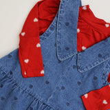 Fliink Pompeian Red Aop Kelly Puff Ls Bluse