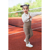 Silly Silas Oyster Grey Striped Footless Tights