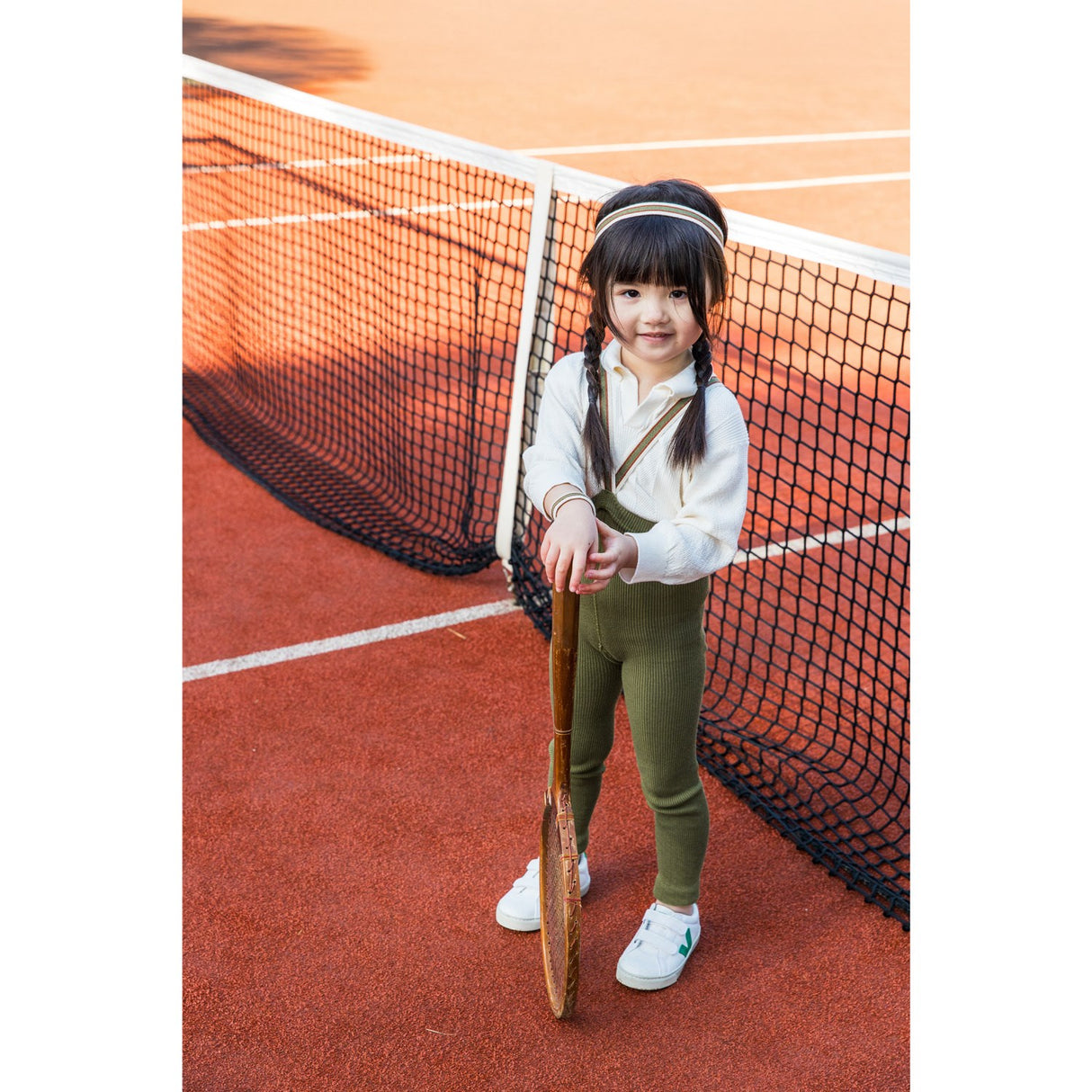 Silly Silas Olive Striped Footless Tights