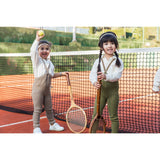 Silly Silas Olive Striped Footless Tights