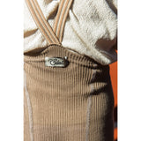 Silly Silas Oyster Grey Striped Footless Tights