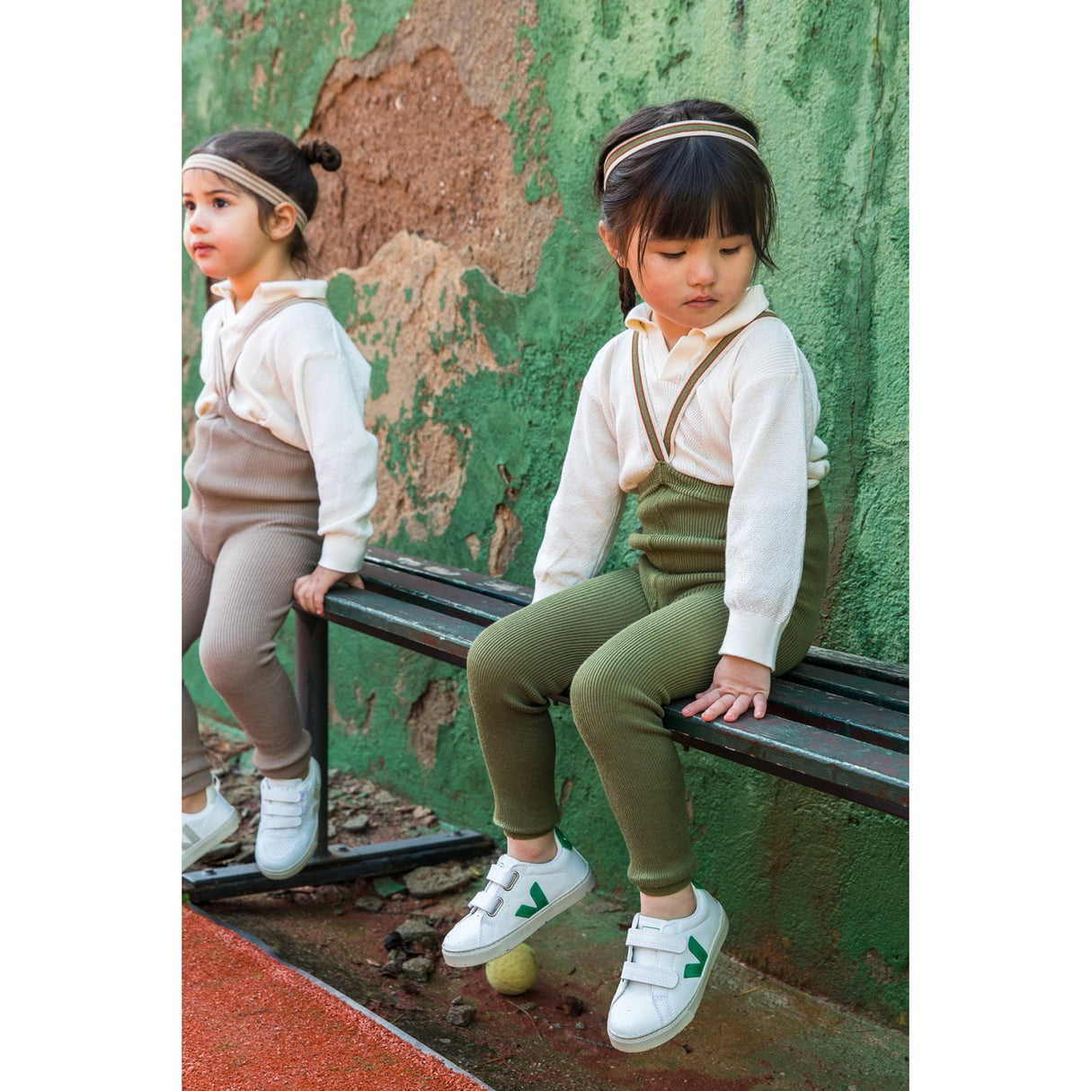 Silly Silas Oyster Grey Striped Footless Tights