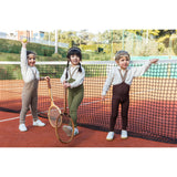 Silly Silas Oyster Grey Striped Footless Tights