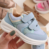 Bisgaard Sky Glitter Yuki Glitter Velcro Sko