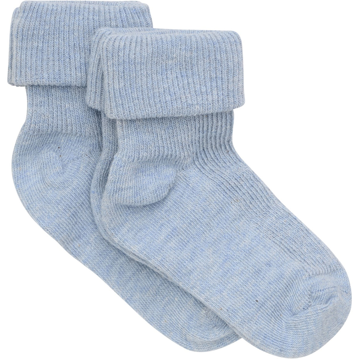 Minymo Winter Sky Baby Rib Strømpe Med Fold 2-Pak