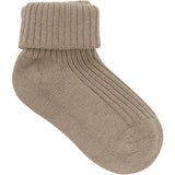 Minymo Light Taupe Baby Strømpe Rib 3-Pak
