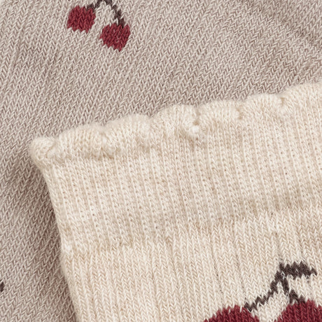 Minymo Light Taupe Strømper Med Lettuce Hem 2-Pak