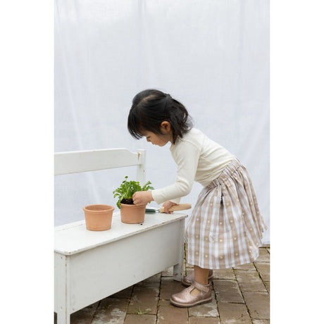 Petit Piao Off White Heart Nederdel Pocket Woven