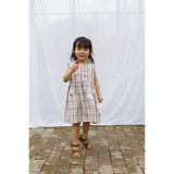 Petit Piao Off White Heart Kjole S/L Woven