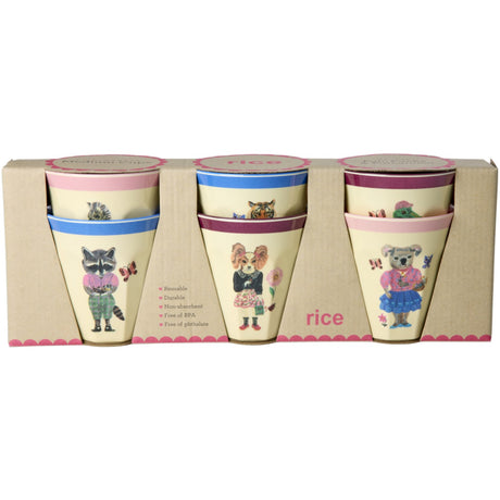 Rice Nathalie Lété Theme Melamine Kopper Medium 6 Pak