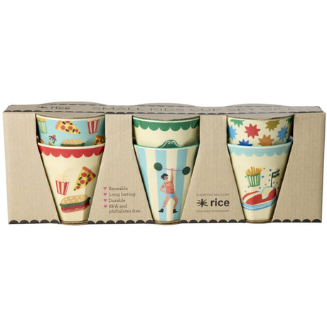 Rice Fun Fair Print Mint Melamine Kopper Small 6 Pak
