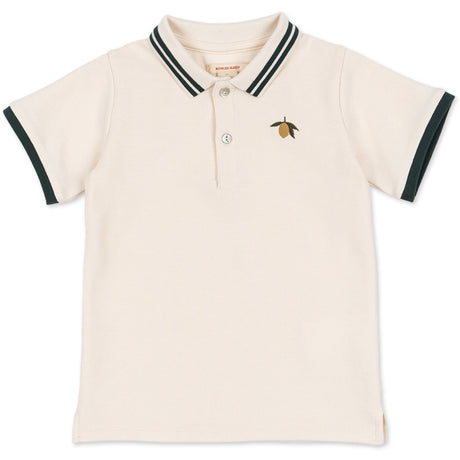 Konges Sløjd Antique White Florian Polo T-Shirt GOTS