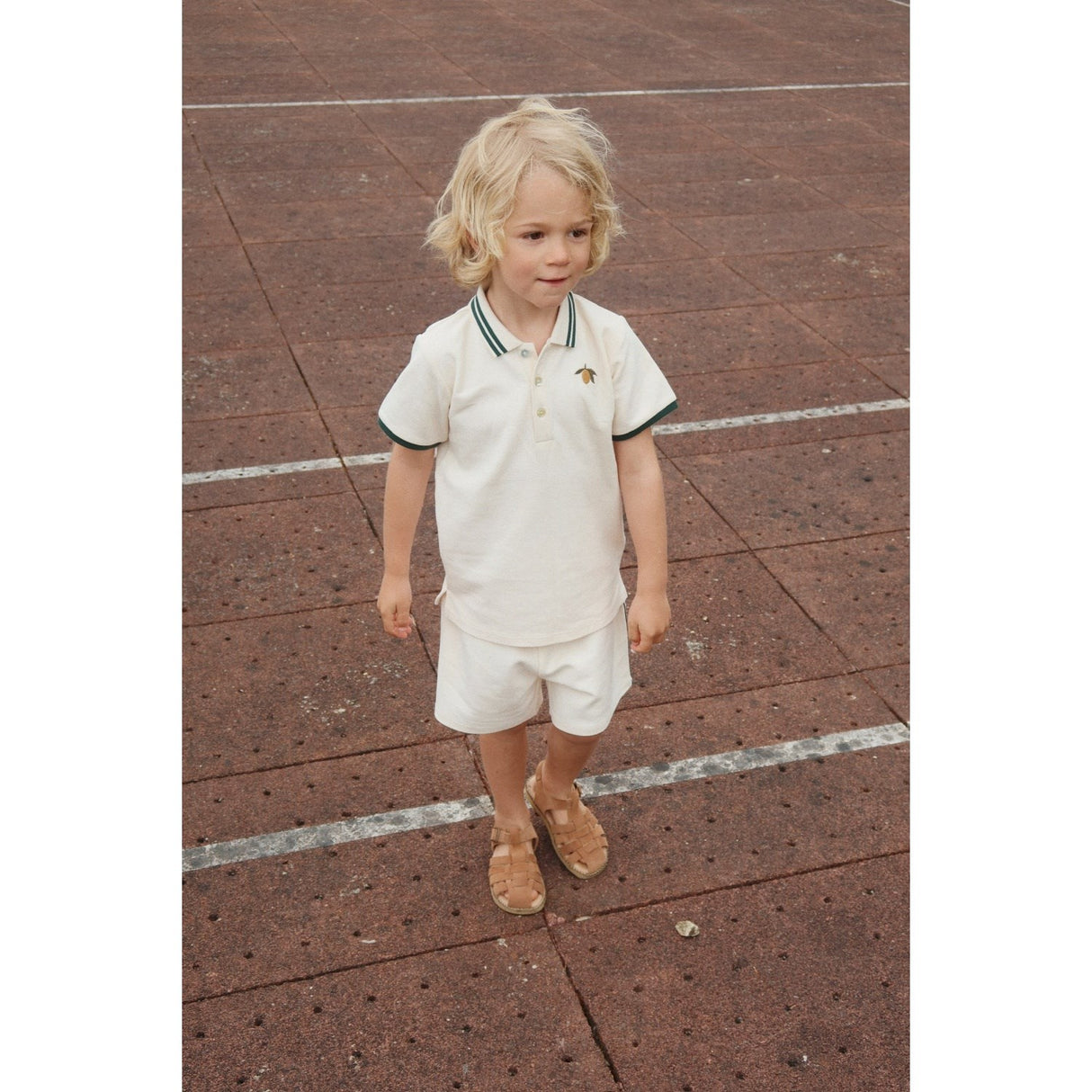 Konges Sløjd Antique White Florian Polo T-Shirt GOTS