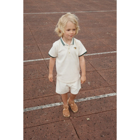 Konges Sløjd Antique White Florian Polo T-Shirt GOTS