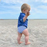 Petit Crabe Vertical Stripes Leo Blebadebukser