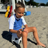 Petit Crabe Sapphire/White Raglan Uv-Swim Bluse S/S