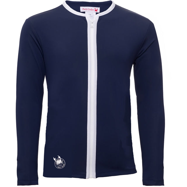 Petit Crabe Blue Basic Lynlås Uv-Swim Bluse L/S