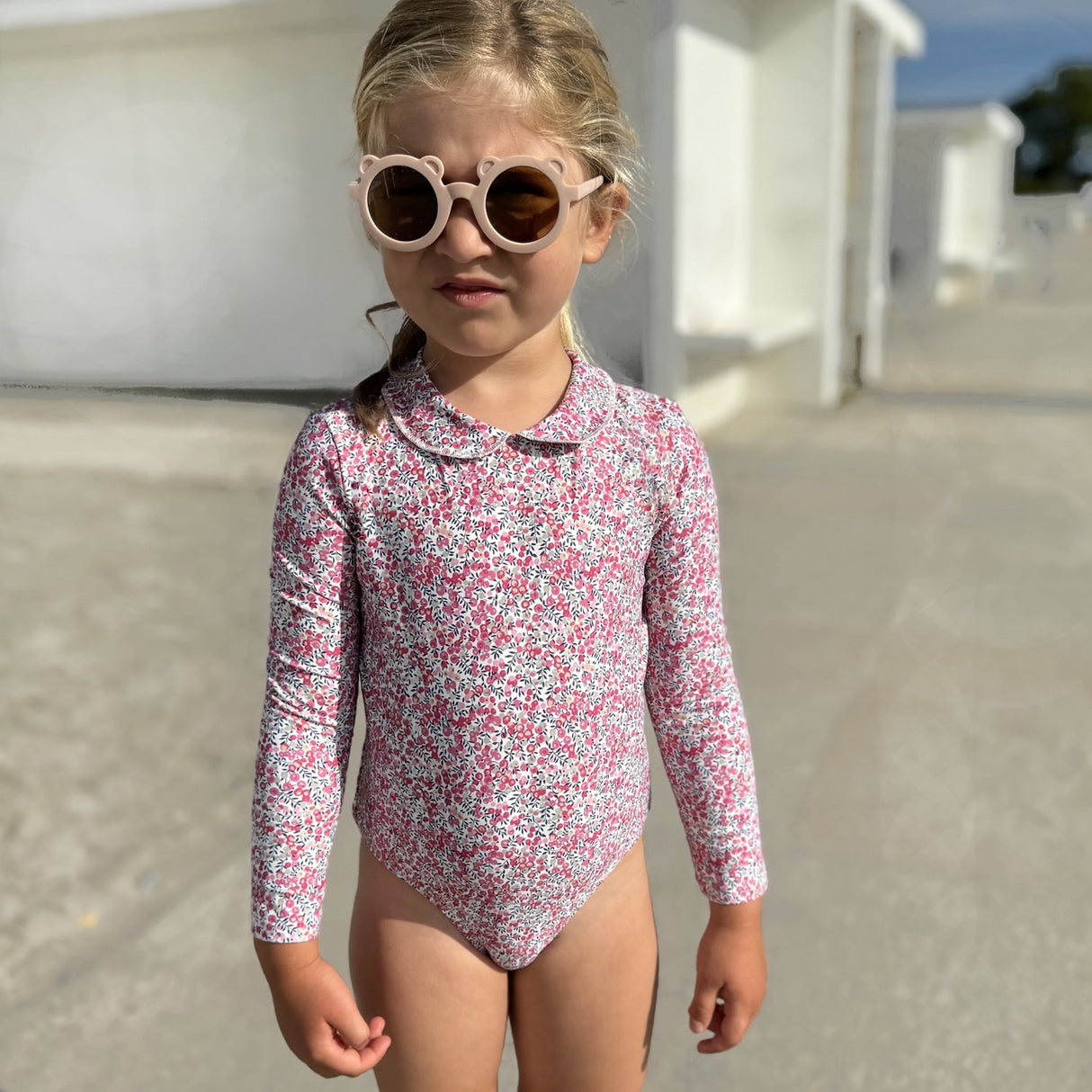 Petit Crabe Wiltshire Bud Peeter Pan Krave Badedragt L/S - Med Liberty© Stof