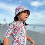 Petit Crabe Poppy & Daisy P Natsu Badeheldragt S/S - Med Liberty© Stof