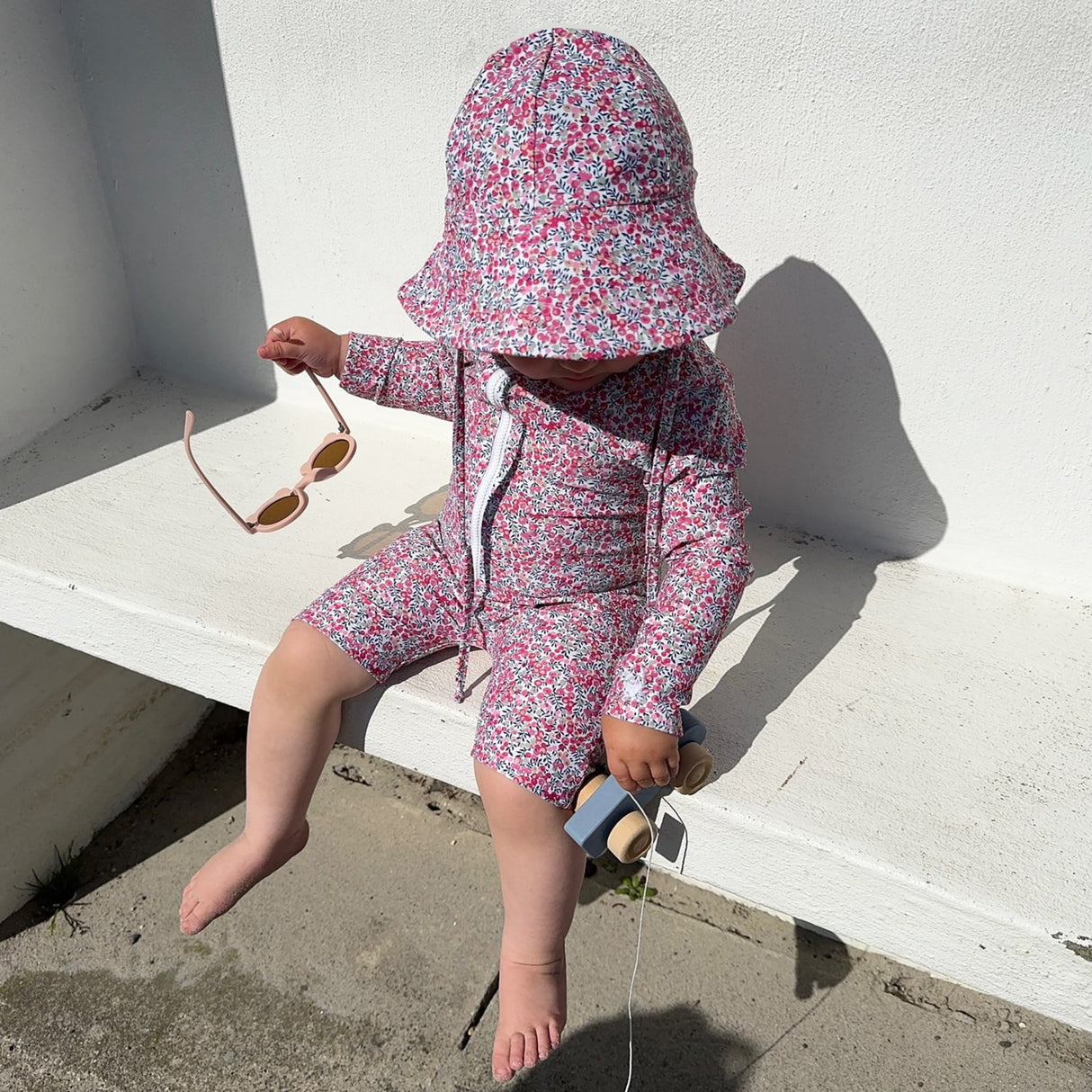 Petit Crabe Wiltshire Bud Combi Badeheldragt - Med Liberty© Stof