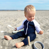 Petit Crabe Blue/White Multi Farve Badeheldragt L/S