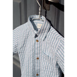 THE NEW Siblings X Luksusbaby Blue Fog Striped Ojo Buksedragt