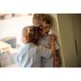 THE NEW Siblings X Luksusbaby Blue Fog Striped Ojo Skjorte