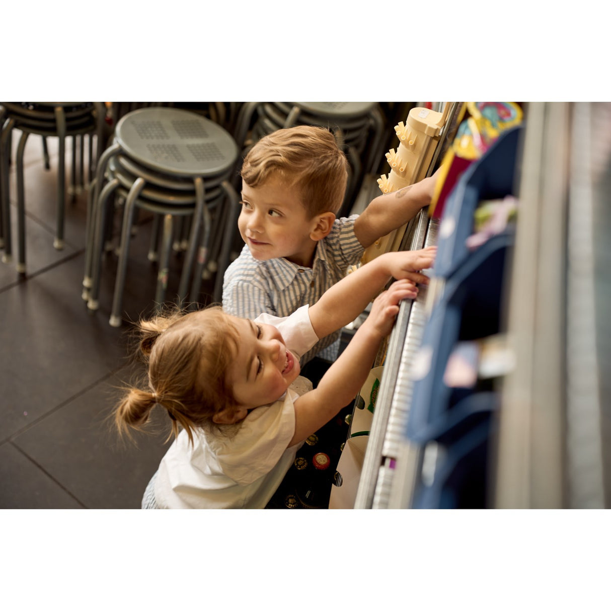 THE NEW Siblings X Luksusbaby Blue Fog Striped Ojo Skjorte