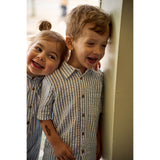 THE NEW Siblings X Luksusbaby Blue Fog Striped Ojo Shorts