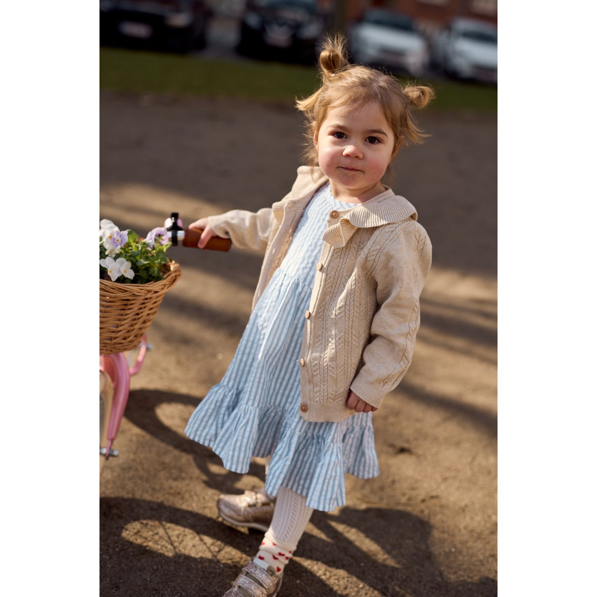 THE NEW Siblings X Luksusbaby Blue Fog Striped Ojo Dress