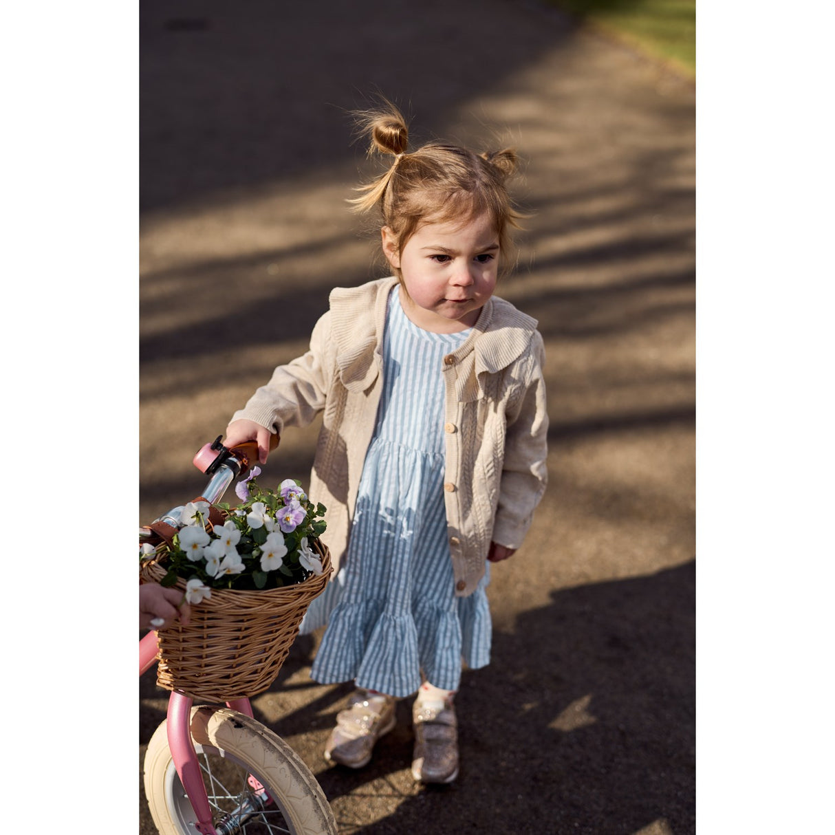 THE NEW Siblings X Luksusbaby Blue Fog Striped Ojo Dress