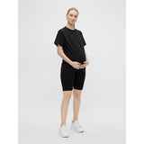 Mama;licious Black Mlsally Solid T-Shirt & Shorts Sæt Noos