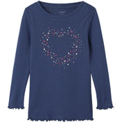 Name It Blue Indigo Nmfnimma Ls Slim Top Pb