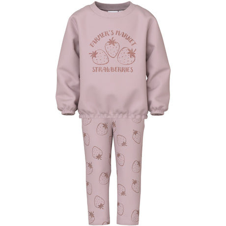 Name It Burnished Lilac Nmfviluba Ls Nreg Sweat Sæt Unb