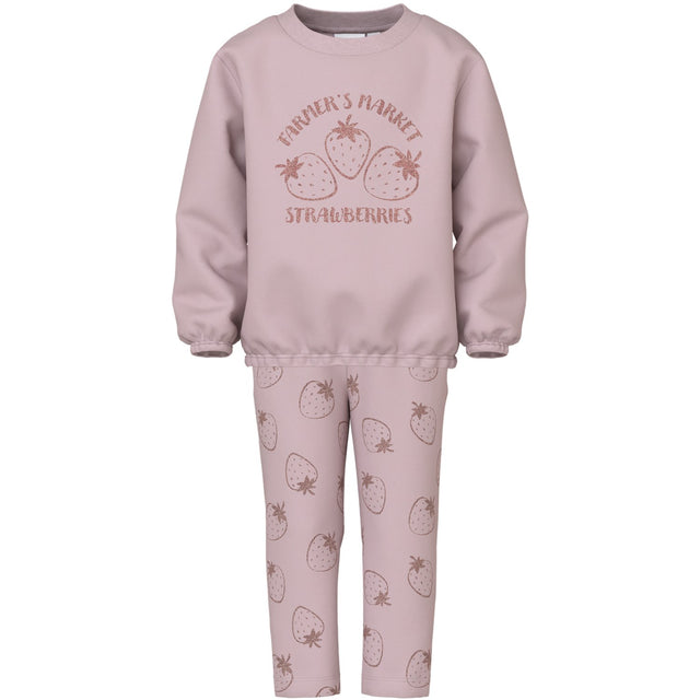 Name It Burnished Lilac Nmfviluba Ls Nreg Sweat Sæt Unb