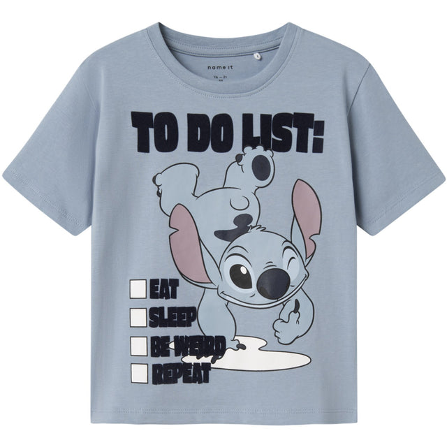 Name It Dusty Blue Nmmjudd Stitch Nreg Ss Top Wdi
