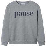Name It Grey Melange Nkmnello Ls Nreg Swe Bru Pb