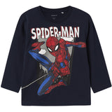 Name It Navy Blazer Nmmjuice Spider Nreg Ls Top Noos Mar